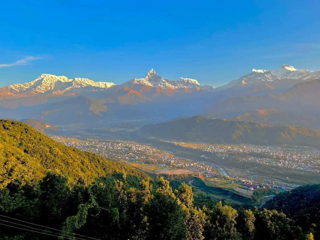 beautiful view of pokhara city nepal