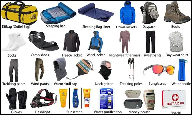 Packing list for trekking to mardi himal