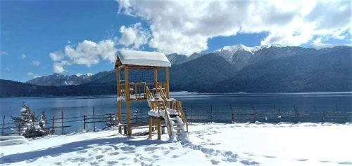 Rara lake view in winter
